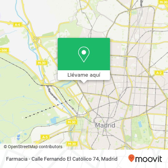Mapa Farmacia - Calle Fernando El Católico 74