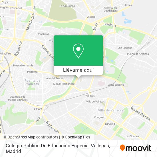 Mapa Colegio Público De Educación Especial Vallecas