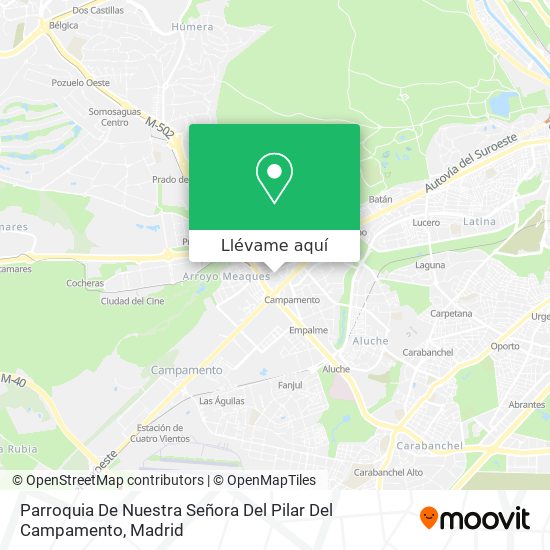 Mapa Parroquia De Nuestra Señora Del Pilar Del Campamento