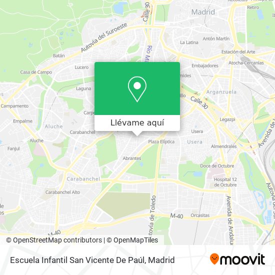 Mapa Escuela Infantil San Vicente De Paúl