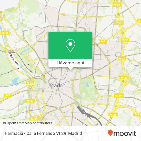 Mapa Farmacia - Calle Fernando VI 29