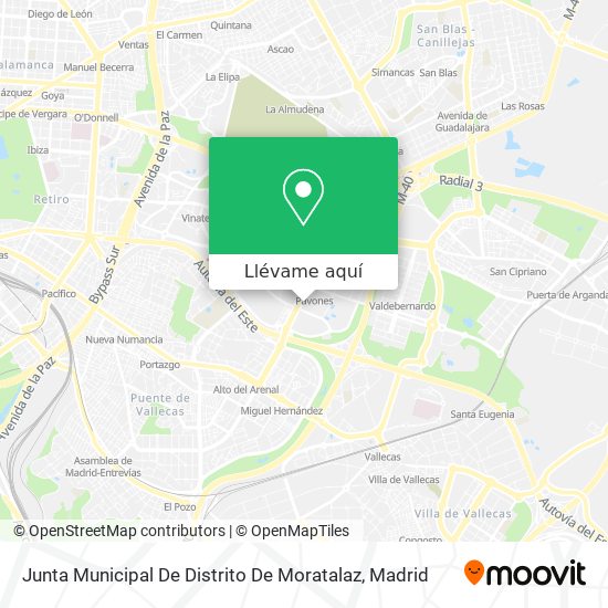Mapa Junta Municipal De Distrito De Moratalaz