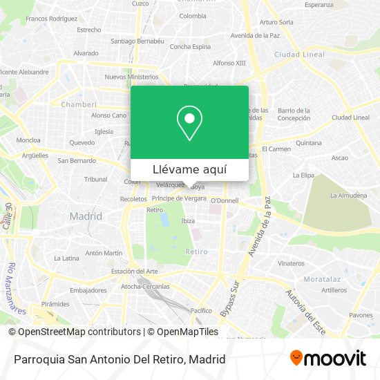 Mapa Parroquia San Antonio Del Retiro