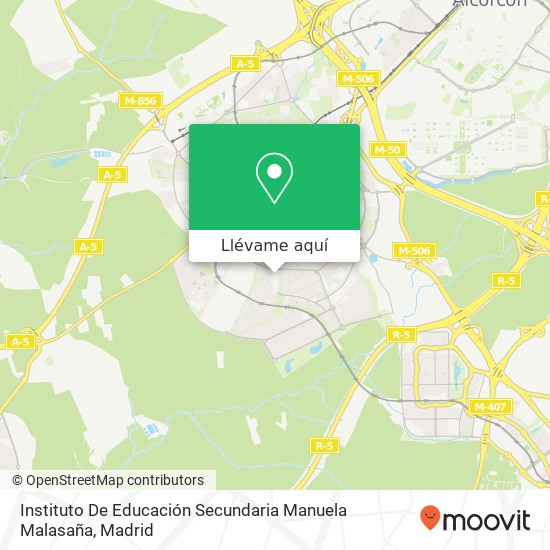 Mapa Instituto De Educación Secundaria Manuela Malasaña