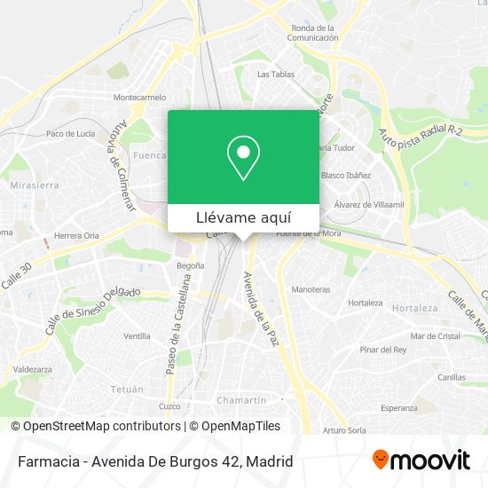 Mapa Farmacia - Avenida De Burgos 42