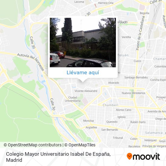 Mapa Colegio Mayor Universitario Isabel De España