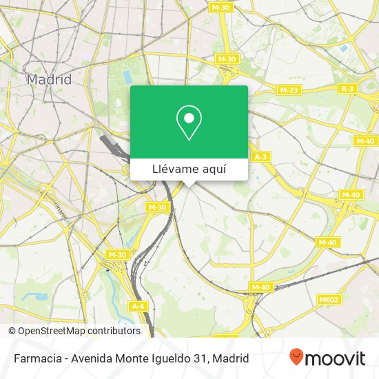 Mapa Farmacia - Avenida Monte Igueldo 31