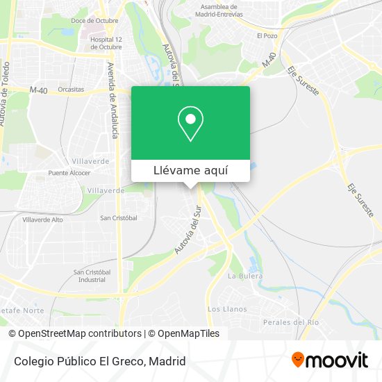 Mapa Colegio Público El Greco