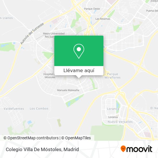 Mapa Colegio Villa De Móstoles