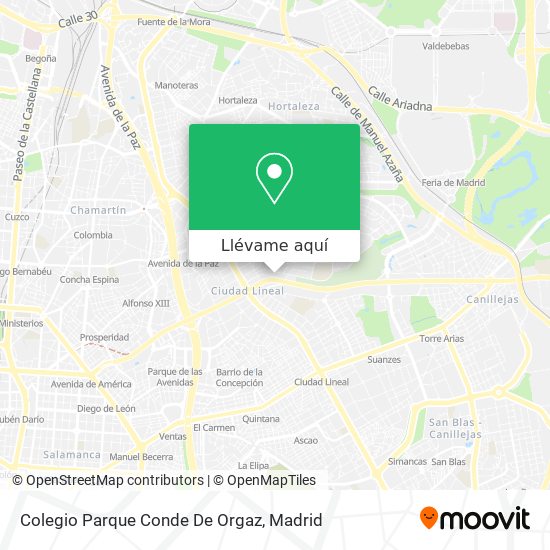 Mapa Colegio Parque Conde De Orgaz