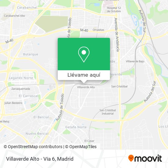 Mapa Villaverde Alto - Vía 6