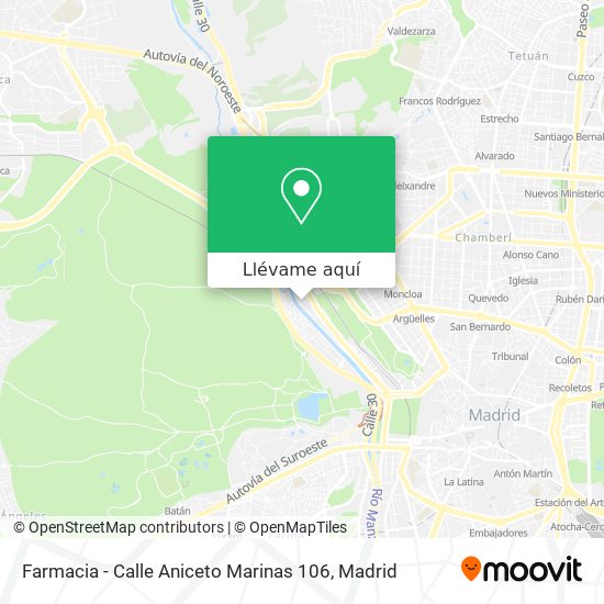 Mapa Farmacia - Calle Aniceto Marinas 106