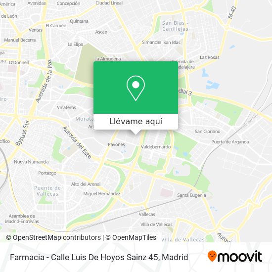 Mapa Farmacia - Calle Luis De Hoyos Sainz 45