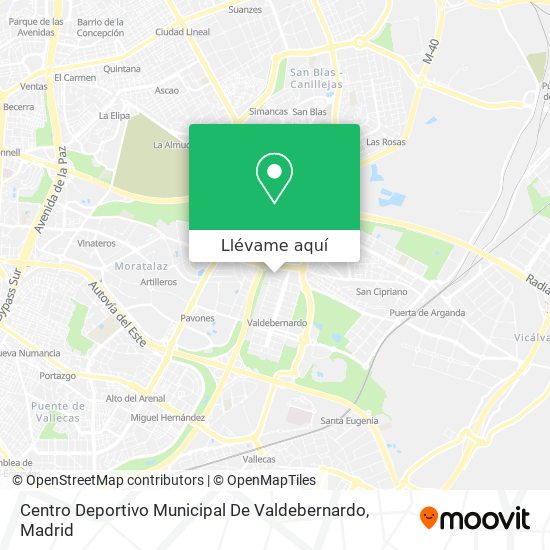 Mapa Centro Deportivo Municipal De Valdebernardo
