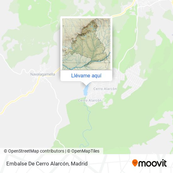 Mapa Embalse De Cerro Alarcón
