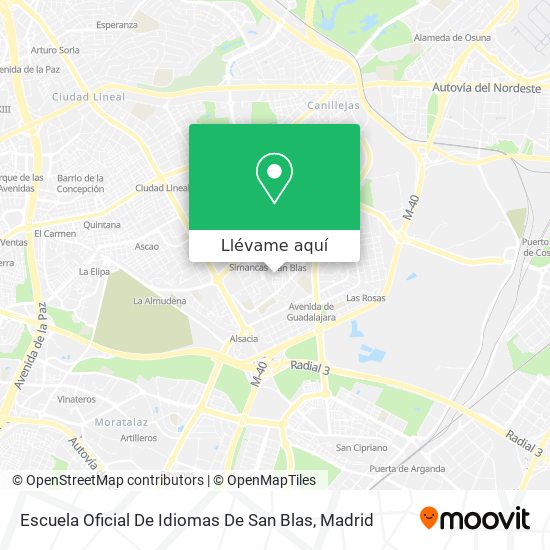 Mapa Escuela Oficial De Idiomas De San Blas