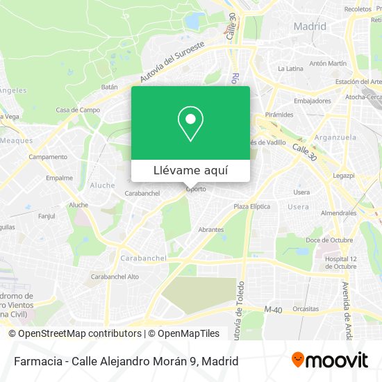 Mapa Farmacia - Calle Alejandro Morán 9