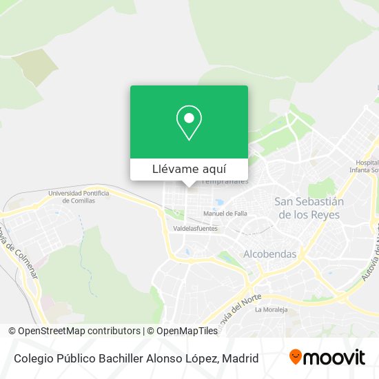 Mapa Colegio Público Bachiller Alonso López