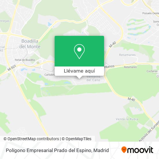 Mapa Polígono Empresarial Prado del Espino