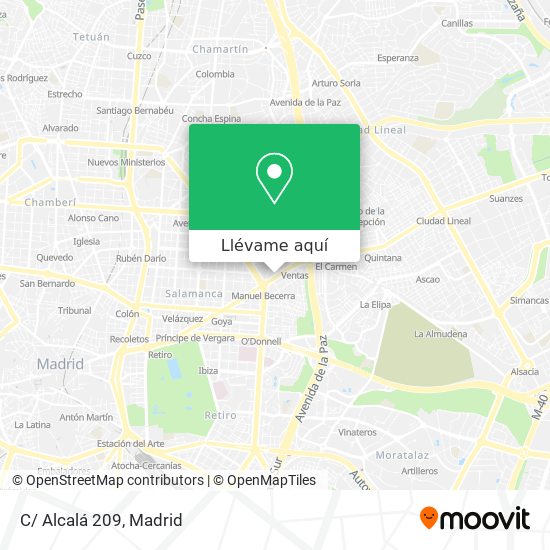 Mapa C/ Alcalá 209