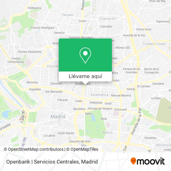 Mapa Openbank | Servicios Centrales