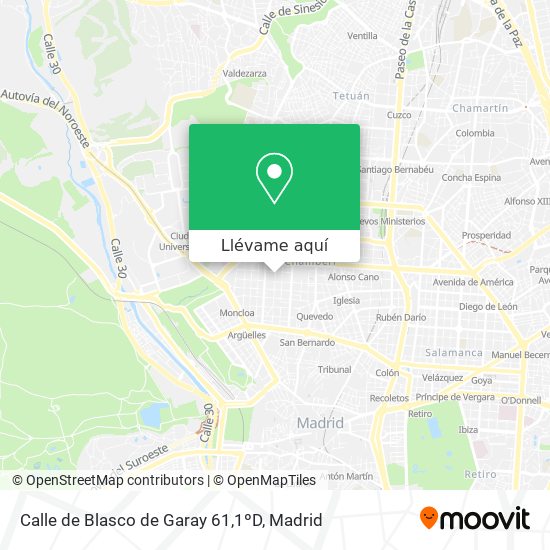 Mapa Calle de Blasco de Garay 61,1ºD
