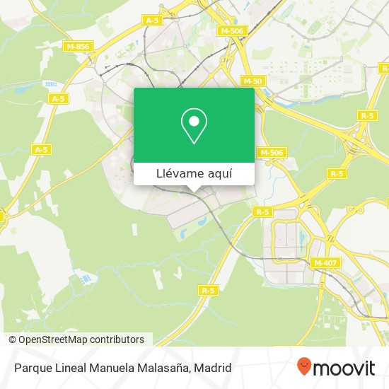 Mapa Parque Lineal Manuela Malasaña