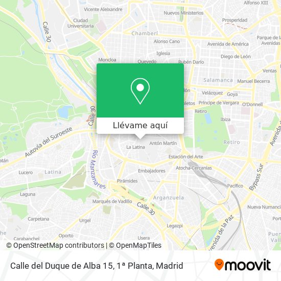 Mapa Calle del Duque de Alba 15, 1ª Planta