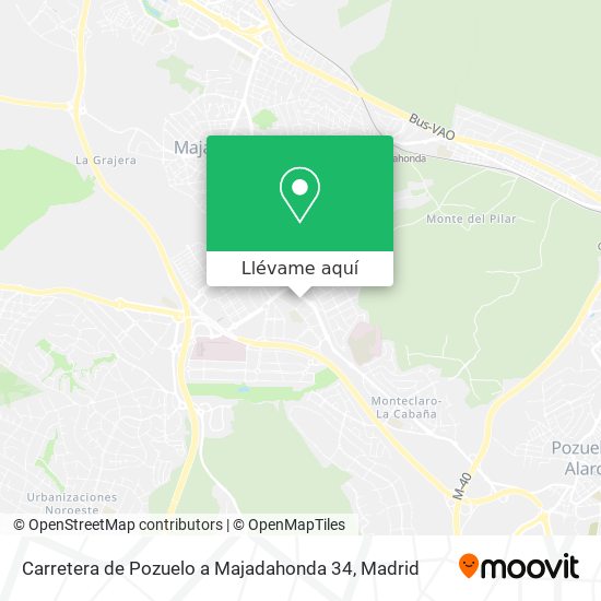 Mapa Carretera de Pozuelo a Majadahonda 34