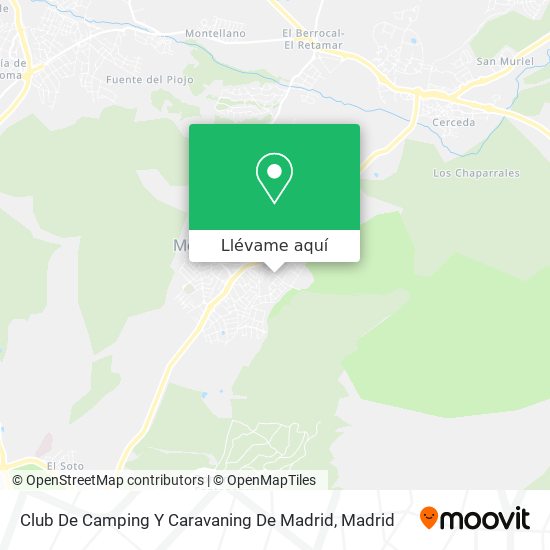 Mapa Club De Camping Y Caravaning De Madrid