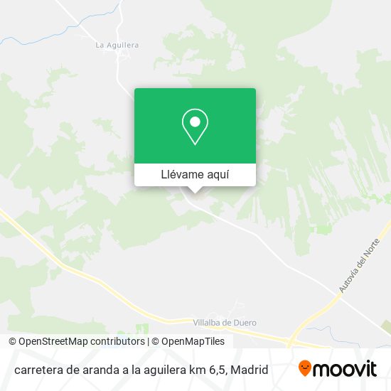 Mapa carretera de aranda a la aguilera km 6,5