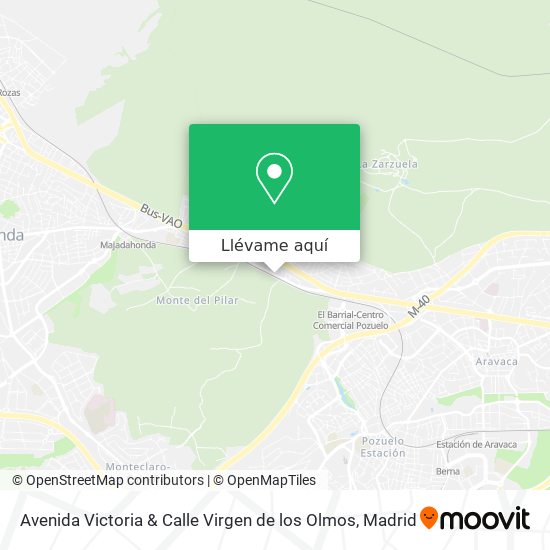 Mapa Avenida Victoria & Calle Virgen de los Olmos