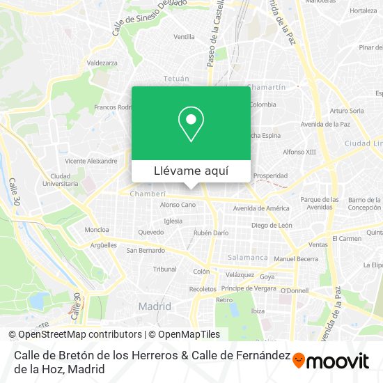 Mapa Calle de Bretón de los Herreros & Calle de Fernández de la Hoz