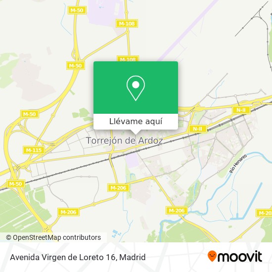 Mapa Avenida Virgen de Loreto 16