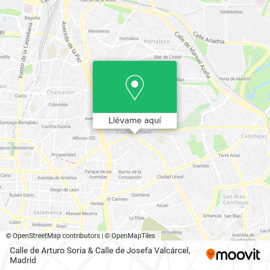 Mapa Calle de Arturo Soria & Calle de Josefa Valcárcel