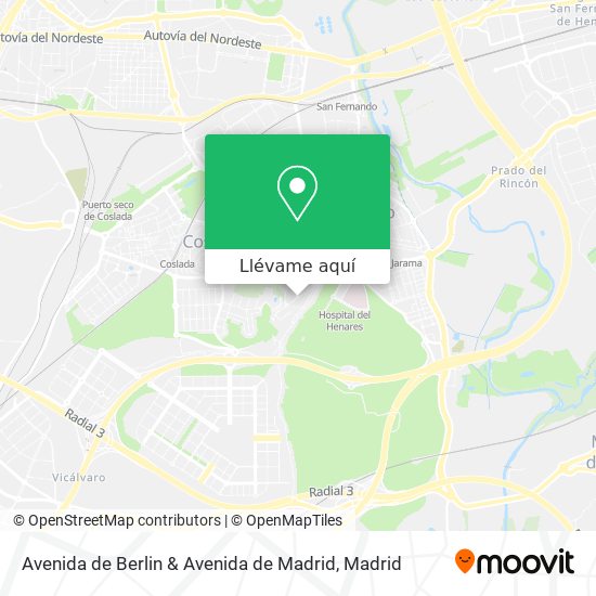 Mapa Avenida de Berlin & Avenida de Madrid
