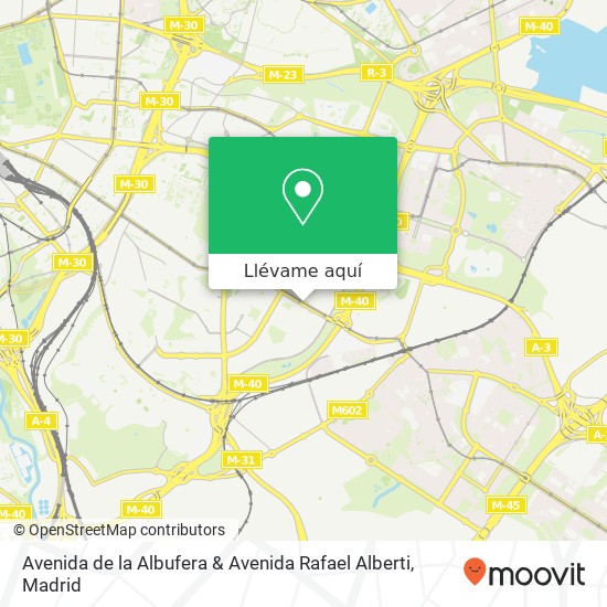 Mapa Avenida de la Albufera & Avenida Rafael Alberti