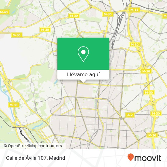 Mapa Calle de Ávila 107