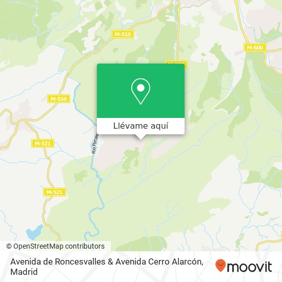 Mapa Avenida de Roncesvalles & Avenida Cerro Alarcón