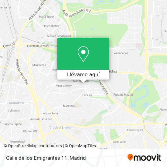 Mapa Calle de los Emigrantes 11
