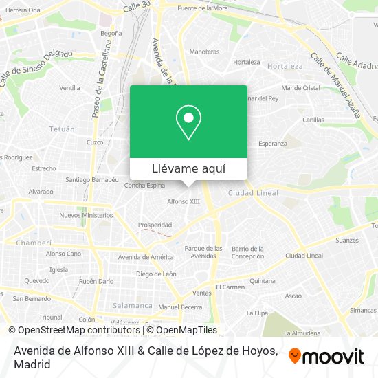 Mapa Avenida de Alfonso XIII & Calle de López de Hoyos