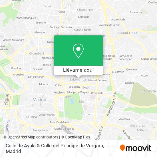 Mapa Calle de Ayala & Calle del Príncipe de Vergara