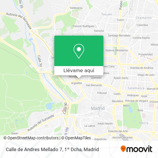 Mapa Calle de Andres Mellado 7, 1º Dcha