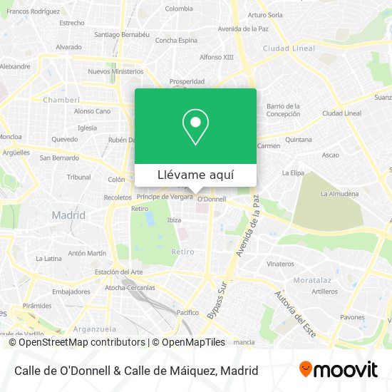 Mapa Calle de O'Donnell & Calle de Máiquez