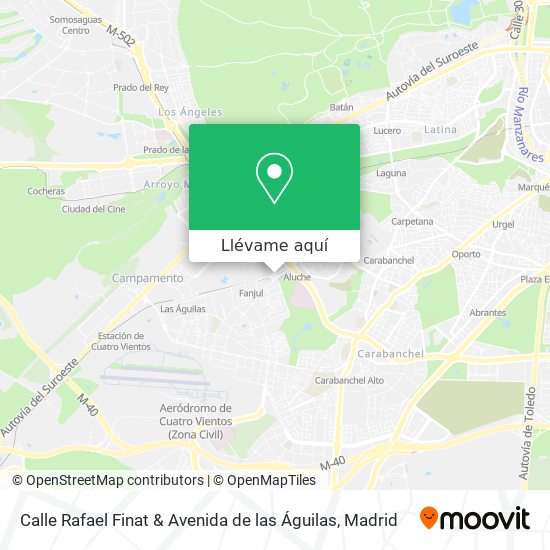 Mapa Calle Rafael Finat & Avenida de las Águilas