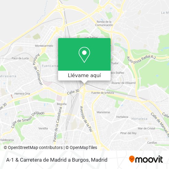 Mapa A-1 & Carretera de Madrid a Burgos