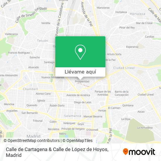 Mapa Calle de Cartagena & Calle de López de Hoyos