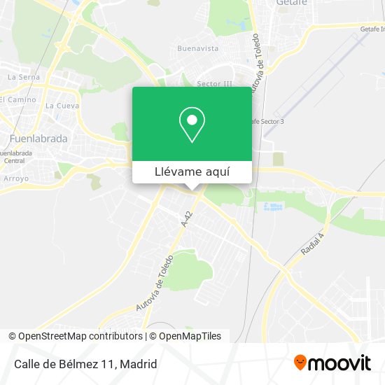 Mapa Calle de Bélmez 11