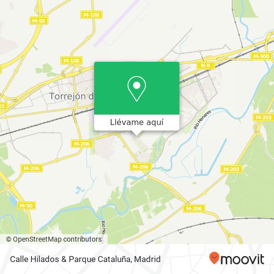 Mapa Calle Hilados & Parque Cataluña