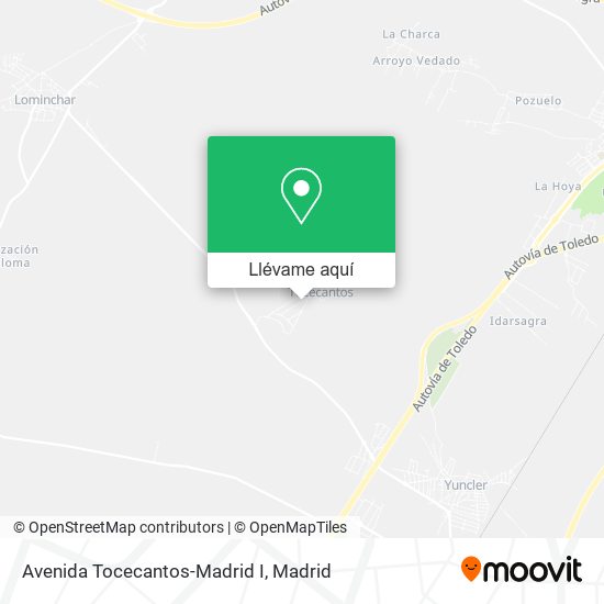 Mapa Avenida Tocecantos-Madrid I